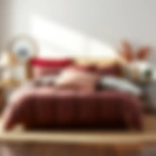 Stylish Queen Deep Pocket Bedding Set Elegant queen deep pocket bed in a bag set showcasing rich textures and colors