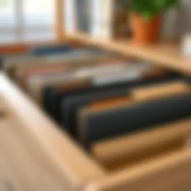 Diverse Material Options for Inserts Various material options for file folder drawer inserts