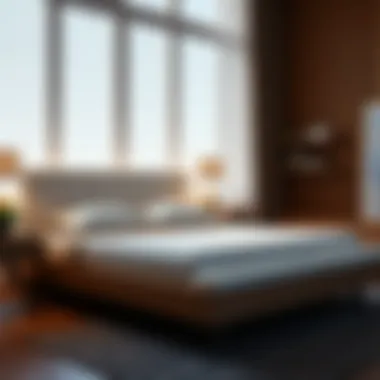 Detailed close-up of ergonomic bed design