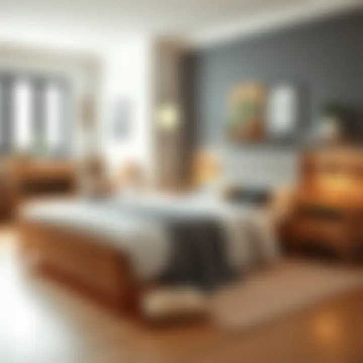 Cozy bedroom showcasing the integration of full-size and trundle beds