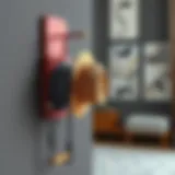 Stylish wall-mounted hat hanger with a modern design