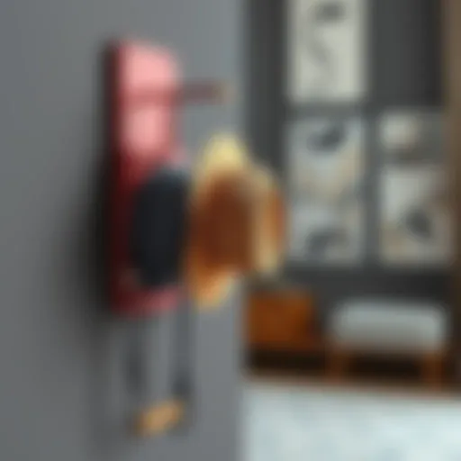 Stylish wall-mounted hat hanger with a modern design