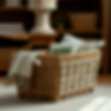 Rustic Charm: Wooden Storage Basket for Organization Wooden small rectangular storage basket used for organization