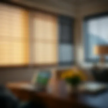 Different materials used for 6-foot wide window blinds displayed