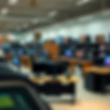 Diverse Gaming Desks in Retail Context Various gaming desks displayed in a retail store