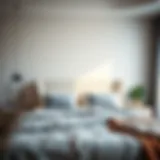 Modern minimalist headboard in a serene bedroom