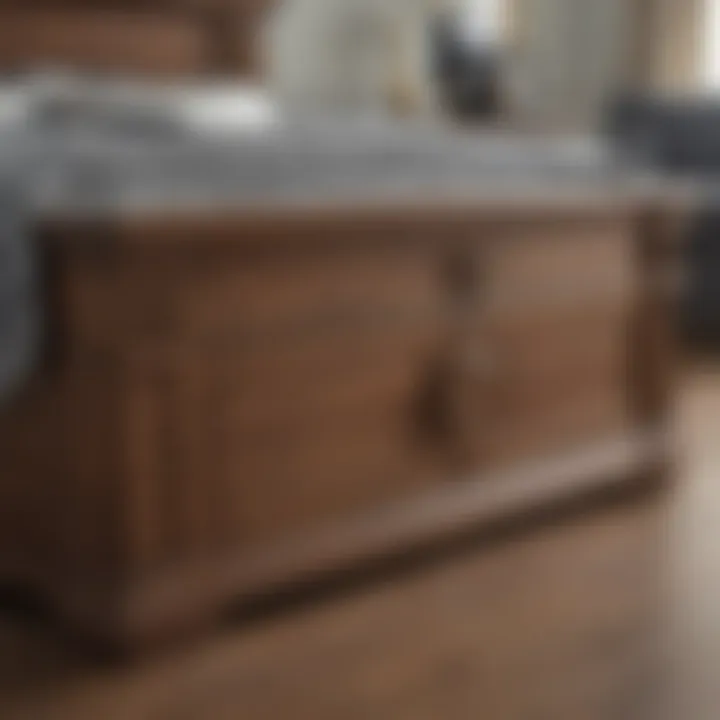 Close-up of durable materials used in heavy-duty king bedroom sets emphasizing quality