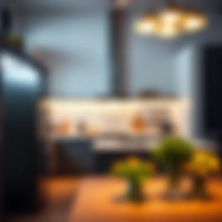 Energy-Efficient Solutions for Modern Kitchens Energy-efficient LED track lighting in a contemporary kitchen setting