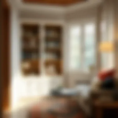Versatile 8-inch deep bookcase in a cozy reading nook