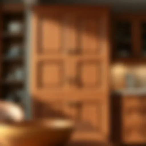 Elegant wood cabinet front showcasing craftsmanship