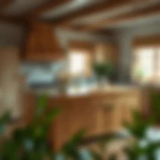 A beautifully crafted wooden kitchen island showcasing artisanal craftsmanship
