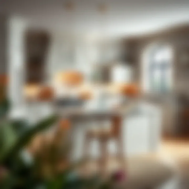 A stunning kitchen interior featuring a focal island that complements the decor