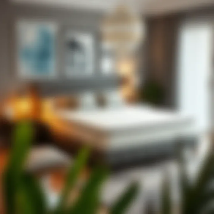 Stylish bedroom featuring a low mattress foundation with optimized space