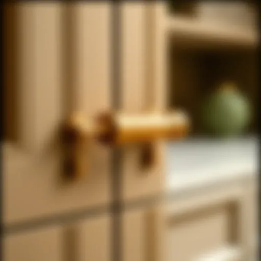 Elegant brass cabinet pulls showcasing timeless design.