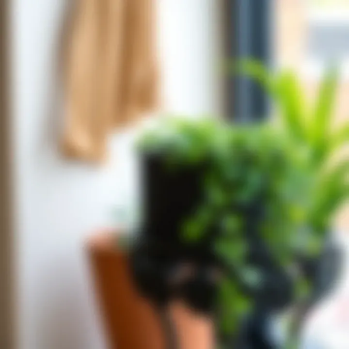 Close-up of a decorative planter stand featuring intricate design