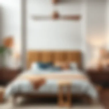 Chic Bedroom Design with MCM Headboard Stylish bedroom featuring MCM headboard and decor