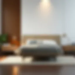 Stylish bed frame featuring a modern design