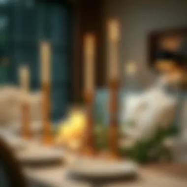 Candle Holders Enhancing Dining Ambiance Candle holders enhancing the ambiance of a beautifully set dining table