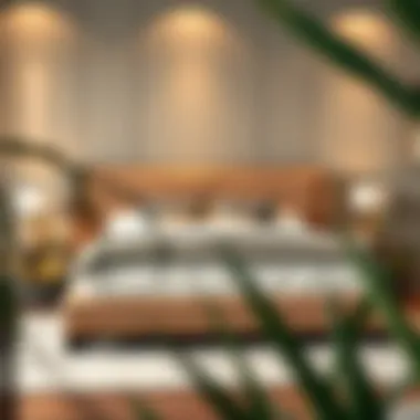 Upholstered Luxury Double Bed Frame Luxurious upholstered double bed frame in contemporary bedroom