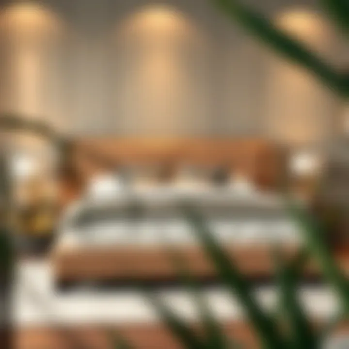 Upholstered Luxury Double Bed Frame Luxurious upholstered double bed frame in contemporary bedroom