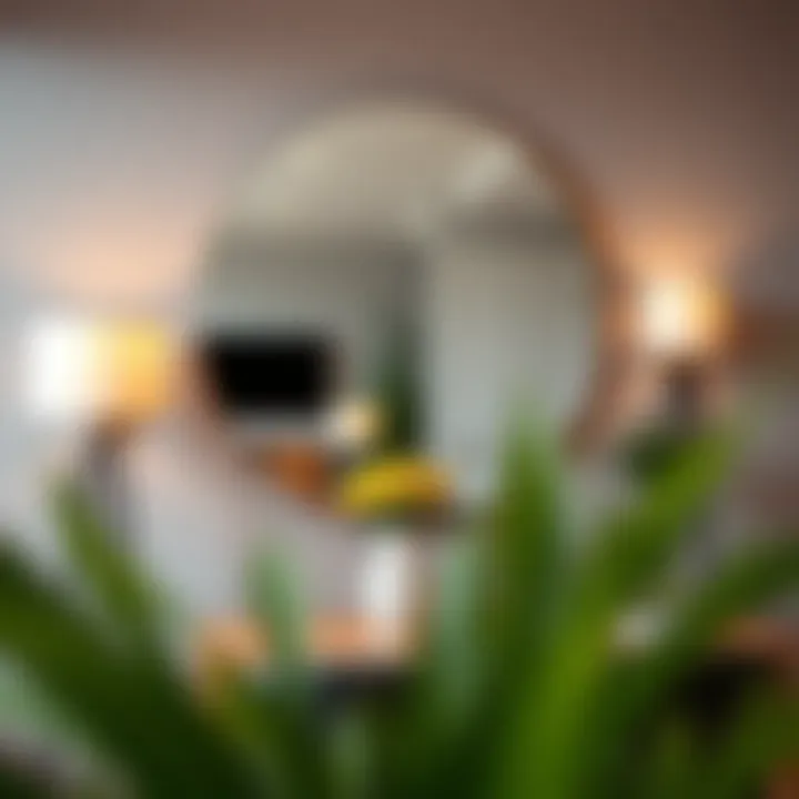 14-inch wall mirror enhancing a commercial interior