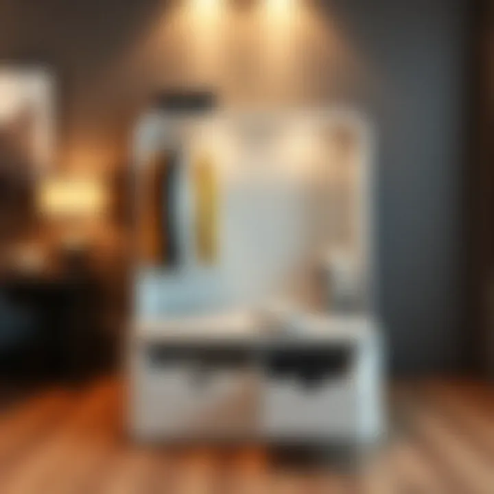 Compact Furniture for Seating and Storage Compact furniture piece that integrates seating and clothing storage