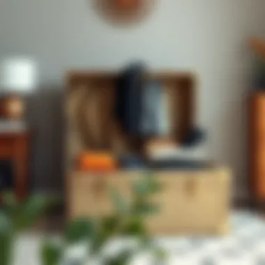 Elegant Trunk for Storage and Decoration Elegant trunk serving as a dual-purpose storage and decorative item