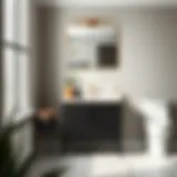 Elegant narrow bathroom vanity showcasing modern design