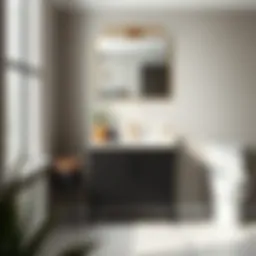 Elegant narrow bathroom vanity showcasing modern design