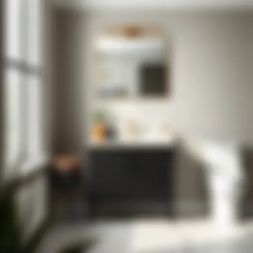 Elegant narrow bathroom vanity showcasing modern design