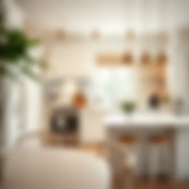 Cozy Off-White Kitchen Aesthetics A cozy off-white kitchen with stylish decor elements