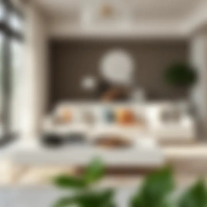 Chic off white coffee table in a contemporary living room