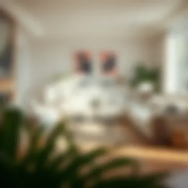 Sustainable off white furniture arrangement in a bright room