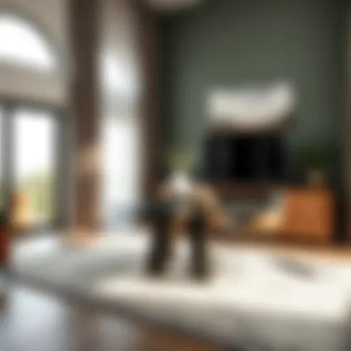 Stylish round table in a modern home setting