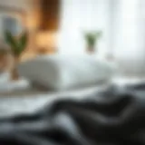 Ergonomic design of memory foam pillow supporting neck and spine