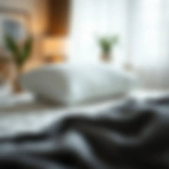 Ergonomic design of memory foam pillow supporting neck and spine