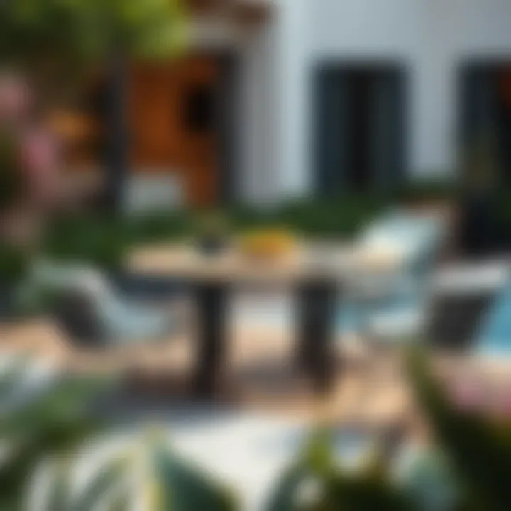 Stylish Modern Design Patio Table Stylish outdoor circle patio table with modern design