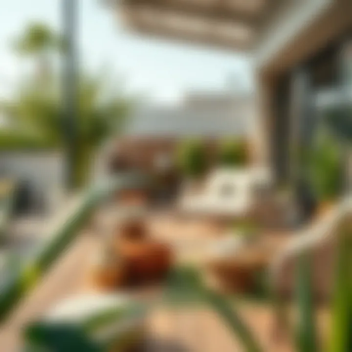 Eco-friendly outdoor flooring options on display