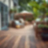 Sophisticated Composite Decking Elegant composite decking in a stylish outdoor setting