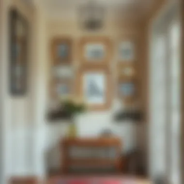 Thoughtfully placed picture frames enhancing entryway ambiance