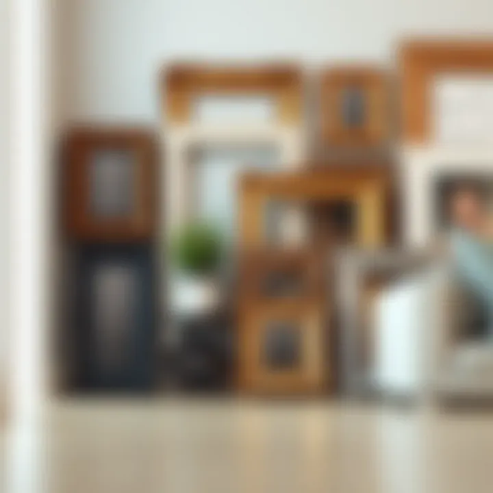 Variety of picture frame styles showcasing unique materials