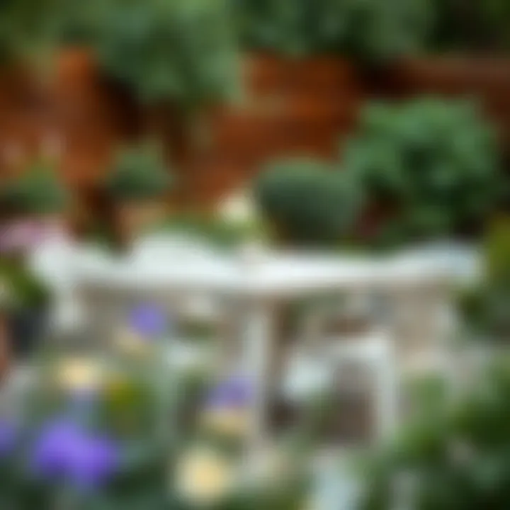 Durable Weather-Resistant Dining Set Durable and weather-resistant plastic dining set in a garden