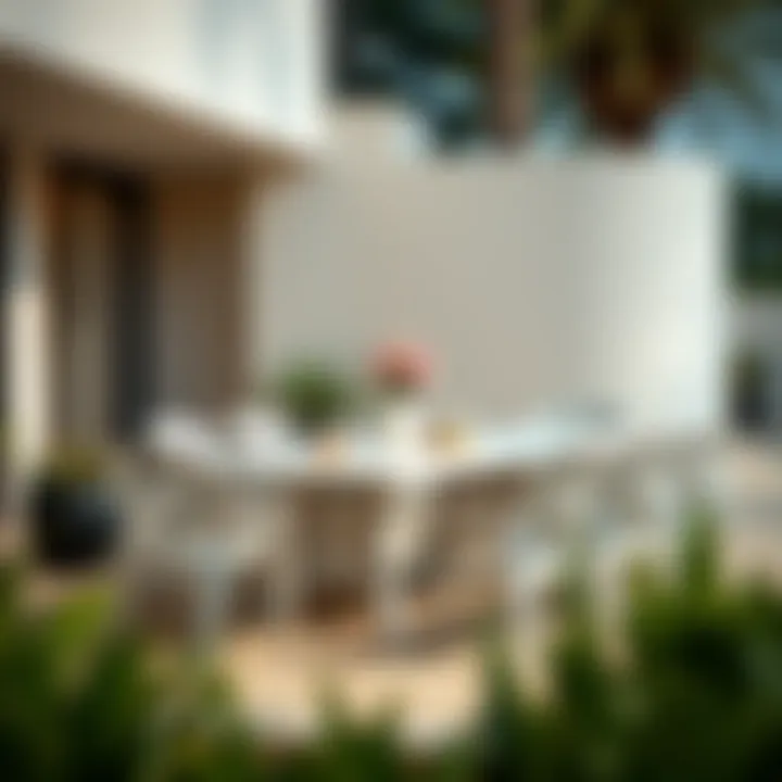 Elegant Plastic Outdoor Dining Set Elegant plastic outdoor dining set with sleek design