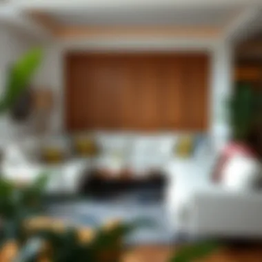 Versatile Arrangement for Small Living Spaces Versatile sectional couch arrangement in a compact living space