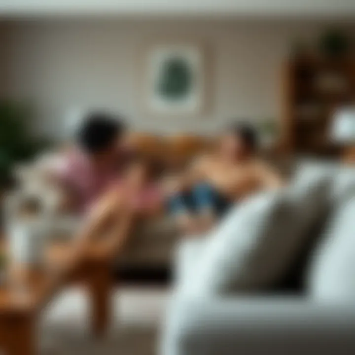 Cozy Family Moments on the Playscape Sectional Family enjoying a cozy moment on the sectional couch