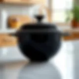 Elegant Pyrex storage bowl with a lid showcasing its sleek design and functionality