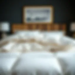 Luxurious queen duvet showcasing premium down material