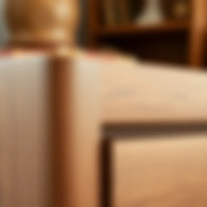 Close-up of wood grain highlighting quality materials