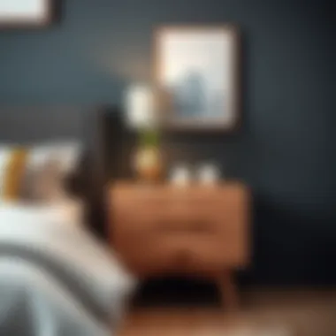 Stylish nightstand with modern design elements