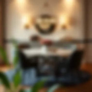 Elegant round dining set with stylish chairs